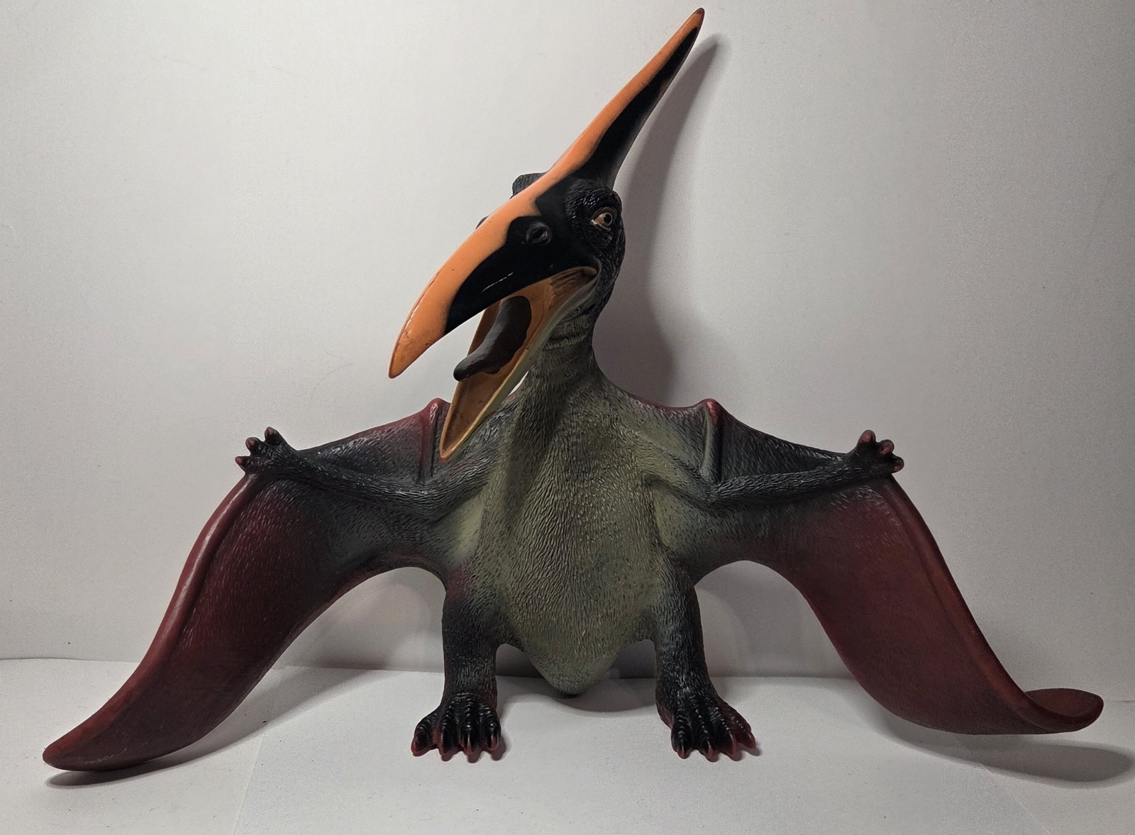 2017 Dinosaur Pterodactyl Rubber Toy Figure 10.5in Tall by Major Trading Co