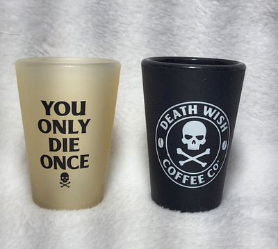 Death Wish Coffee Espresso Shot Glasses, You Only Die Once, Silicone 