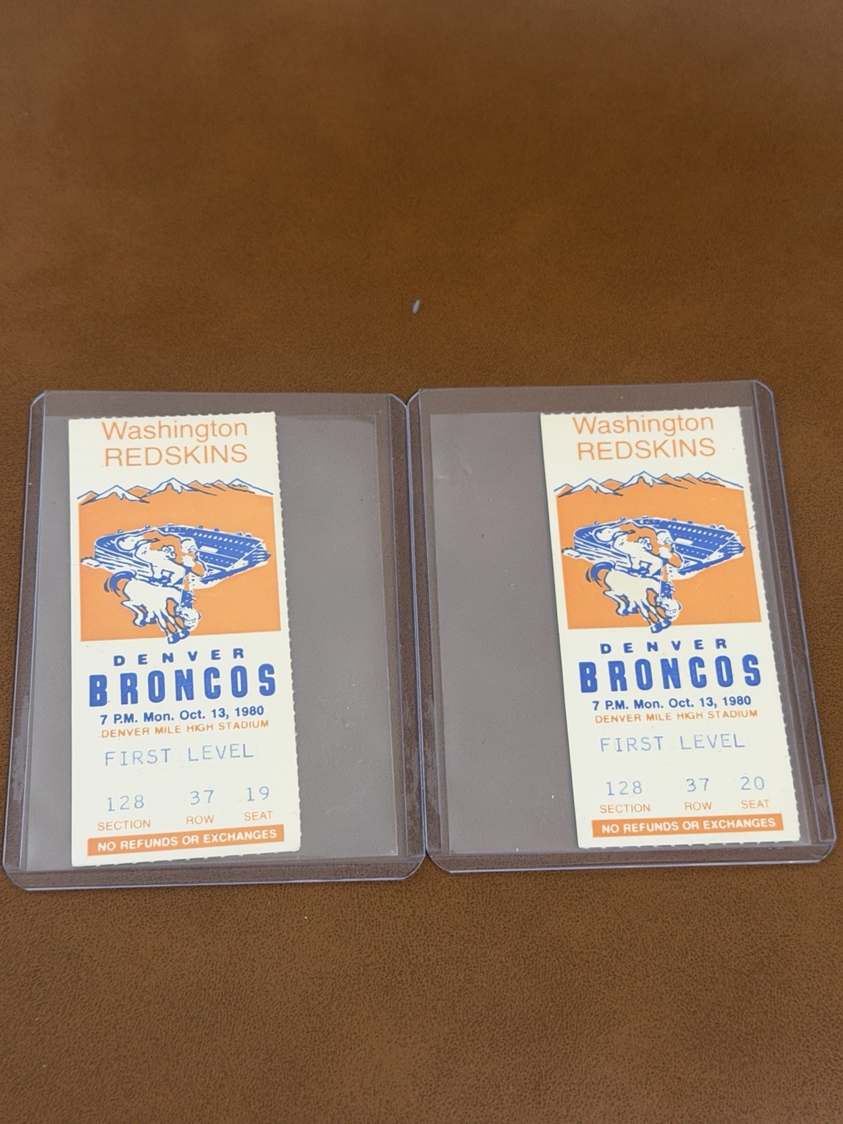 Art Monk 1st Career TD Ticket Stub - Redskins at Broncos October 13, 1980