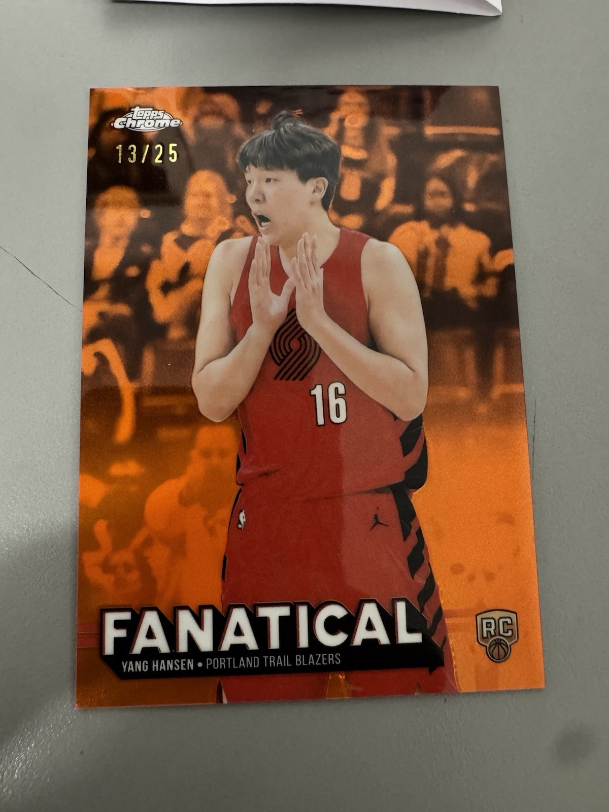 2025-26 Topps Chrome Yang Hansen Fanatical Orange /25 Case Hit #FAN-21