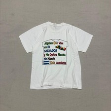 90s Vintage Single Stitch Art T-Shirt White S Used