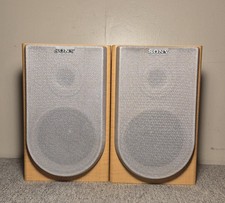 Sony SS-CNE3 Bookshelf Speakers Pair Wood Grain 6 Ohm Home Audio Speakers