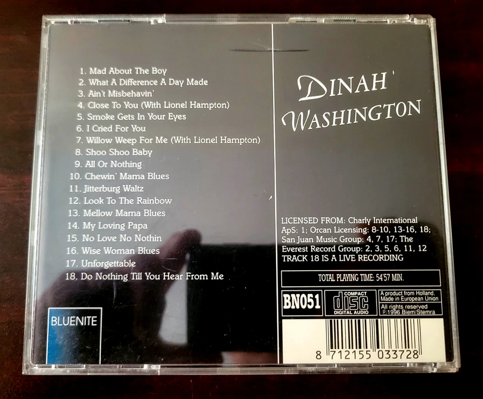 Dinah Washington - Self titled The Lady Of Jazz - Jazz Vocal Holland VG+ CD Foto 4 de 4