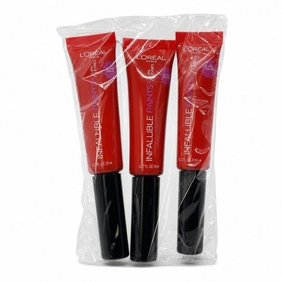 L'Oreal Paris Infallible Lip Paint Orange Envy Liquid Lipstick, 3 PACK
