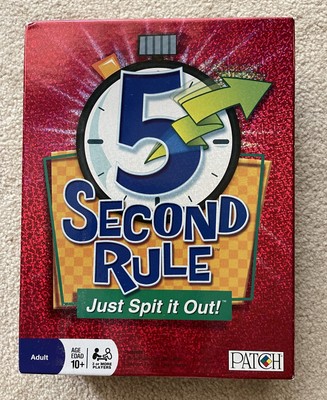 Five 5 Second Rule Game. Just Spit it Out!  Complete