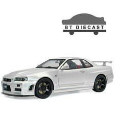 SOLIDO 1999 NISSAN SKYLINE GT-R R34 Z-TUNE 1/18 DIECAST SILVER S1804312