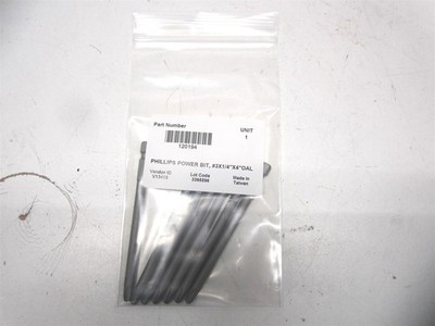 Vega Industries (120194) #3 x 1/4'' x 4'' OAL Pillips Power Bit - Lot of 7