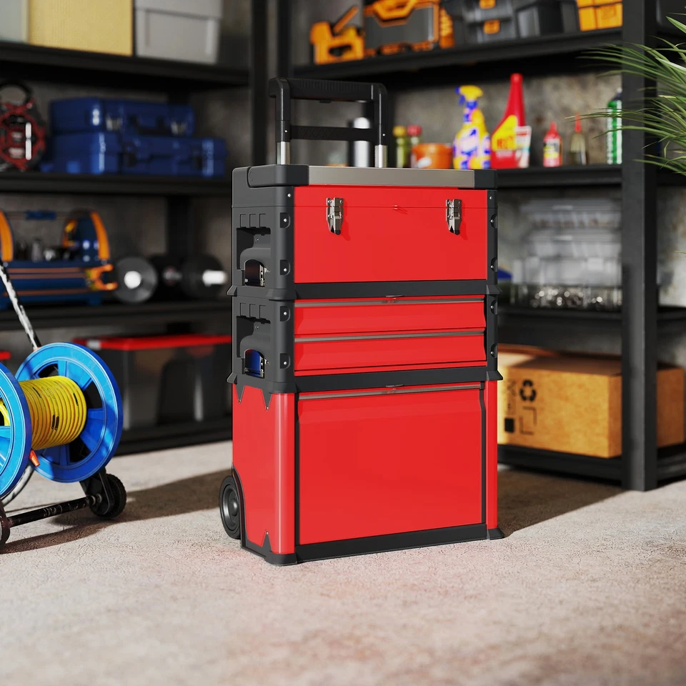 Werkstattwagen inkl. Koffer Werkzeugwagen leer mit 3 modularen Einheiten - Bild 3 von 4