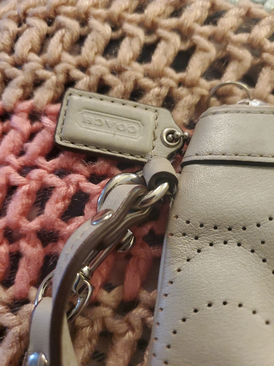 Gray coach wristlet new arrivals