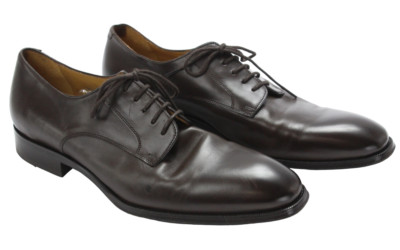 Suitsupply FW1000 Formelle Schuhe Herren Eu 44/ UK 10 Leder Quadrat Brown Oxford