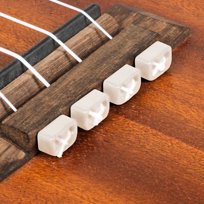 Weiße Ukulele Perlen Saitenbinder Blöcke Akustik Elektrisch Nylon Zigarrenkiste Gitarre