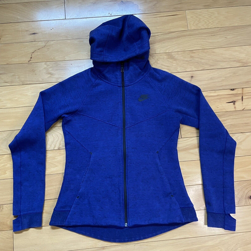 Nike Sportswear Tech Fleece Windrunner Womens S Full Zip Blue Sweatshirt - Picture 5 of 10