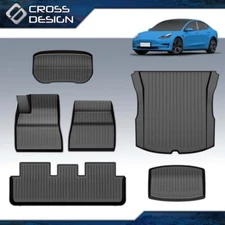 All Weather TPE Floor Mats Cargo Liner Fit for 2024 2025 Tesla Model 3 Highland