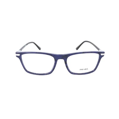 Prada PR 01WV 18D1O1 56 Demo Rectangular Men's Eyeglasses - BALTIC MARBLE