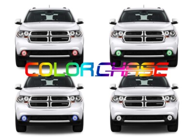 Color Chasing LED Fog Light Flow Halo kit for Dodge Durango 11-13