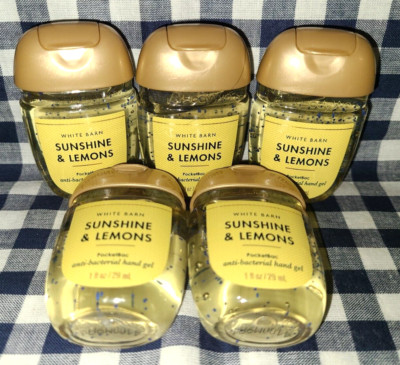 5-Pack ALL NEW Sunshine & Lemons PocketBac Sanitizers 1 oz Bath & Body Works