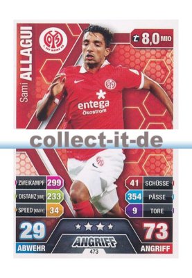 Match Attax Extra 14/15 - 473 - Sami ALLAGUI