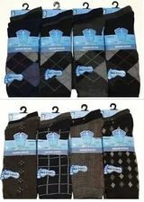 MENS Easy Grip Big Foot Smart Suit Coloured Design Office Socks