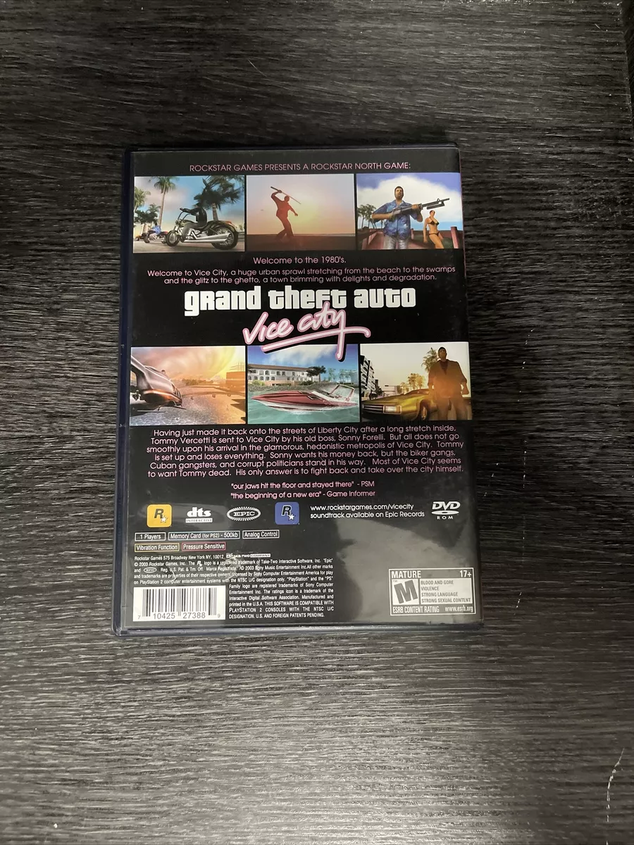 GTA Vice City PS2 Play2 Playstation 2