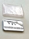 Rare Vintage Thompson Machine Gun .999 1oz Silver Bar, Nice Proof Exc Condition
