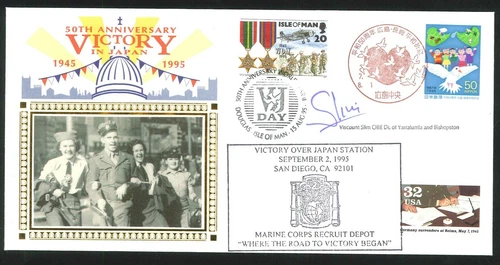 1995 V J Day C C - Douglas/Tokyo Pmks Signed Viscount Slim