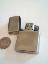 Vintage Zippo 15 Brushed Steel As Is For Parts Good Condition No Flint E21