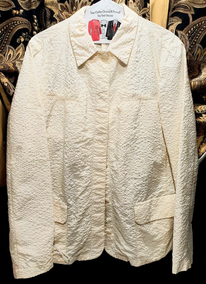 Blusa Emporio Armani 100% Seda Crepé Aplastado Manga Larga Talla L Hecha en Italia Foto 4 de 4