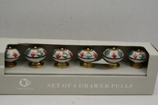 Casa Decor Ceramic Drawer Pulls Knobs Set of 6 Aqua Blue Home Designs Concepts