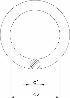 Design61 4x Stahlring O-Ring – Verzinkt, Geschweißt, 6 Mm X 60 Mm – Für Seile, Drahtseile & Befestigungen