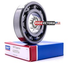 SKF 6207 C4 DEEP GROOVE BALL BEARING, OPEN TYPE, NO SEALS 35x72x17mm