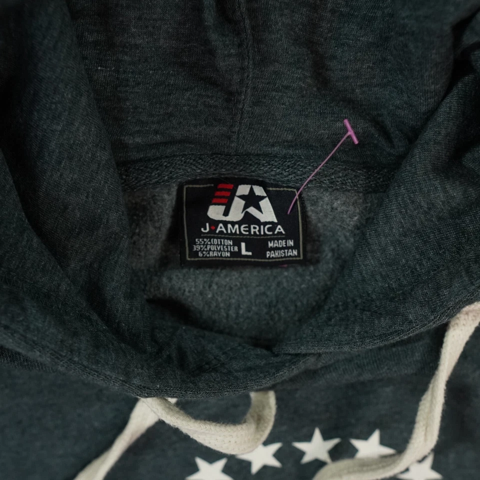 Barstool Sports толстовка с капюшоном мужской большой серый толстовка логотип флис пуловер J Америка - Изображение 3 из 4