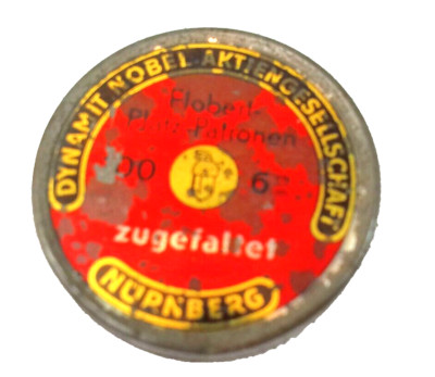 Nurnberg Germany Tin Empty Dynamit Nobel (2554Tote 4) Small tin