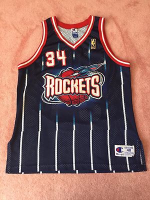 Authentic Hakeem Olajuwon Houston Rockets GOLD 50th NBA Champion