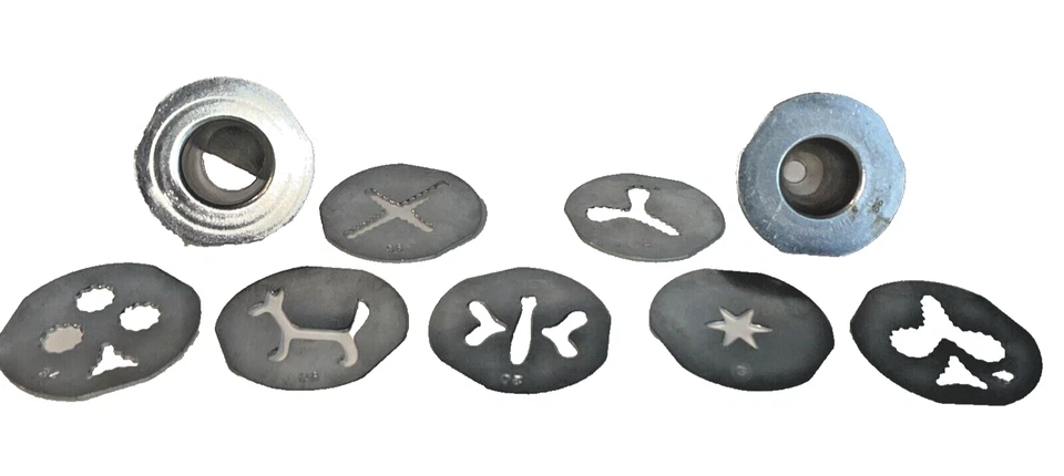 Suporte de bloco de madeira vintage Mirro Cookie Pastry Press substituição 7 discos 2 pontas - Imagem 4 de 4