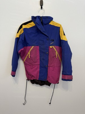 Vintage North Face Womens Vertical Color Block Gore-Tex Hood Jacket Size Small