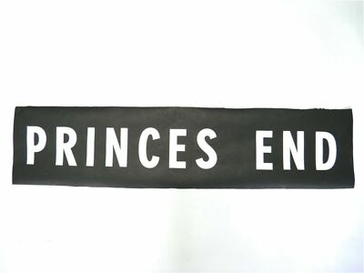 Vintage 1987 Siebdruck West Bromwich Bus Destination Blind Princes End