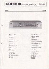 Manuale Di Servizio Per Grundig V 1700