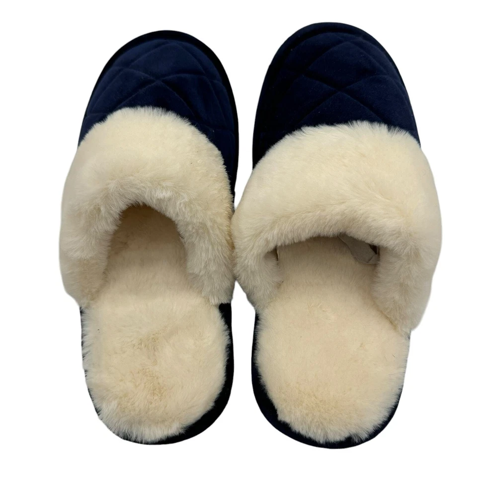 Zapatillas sin cordones Macys Charter Club azul marino de espuma viscoelástica SLF9964APL piel sintética 7/8 Foto 4 de 4