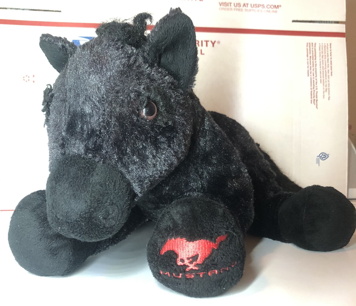BUILD A BEAR “BOSSY” FORD MUSTANG Horse Plush Black -Rare