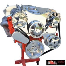 Small Block Chevy Polished Serpentine Kit Front Drive System Sbc 305 327 350 400