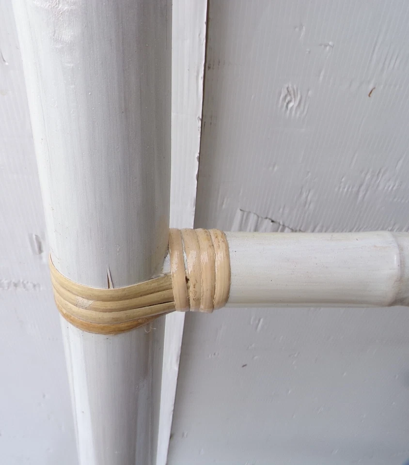 Escalera De Bambú 160X40 Étnica Para Toallas De Baño Blanca Decapada Bambú - Imagen 4 de 4