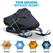 145" Snowmobile Cover Sled Ski Storage Cover Universal for Yamaha SkiDoo Polaris