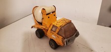 Vintage Tonka Cement Mixer Truck Yellow White- Metal Body 1970s 5  