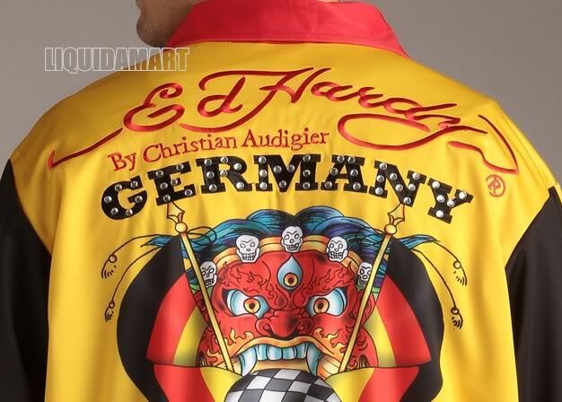 NEW XL XLARGE ED HARDY MEN COAT ZIP JACKET YELLOW GERMANY NEW XL XLARGE ED HARDY MEN COAT ZIP JACKET YELLOW GERMANY
