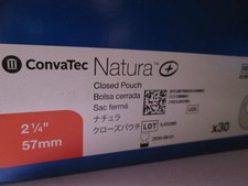 Brand New ConvaTec 421683 SUR-FIT Natura Closed Pouch 2 1/4 " 57mm 30 Pouches