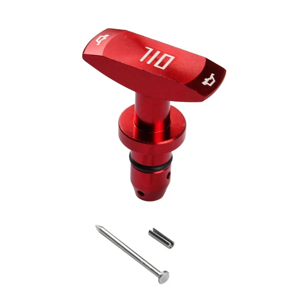 RED 1999-2011 Billet Oil Dipstick Handle Dip Stick for Ford Mustang GT V8 GT500 Foto 3 de 4
