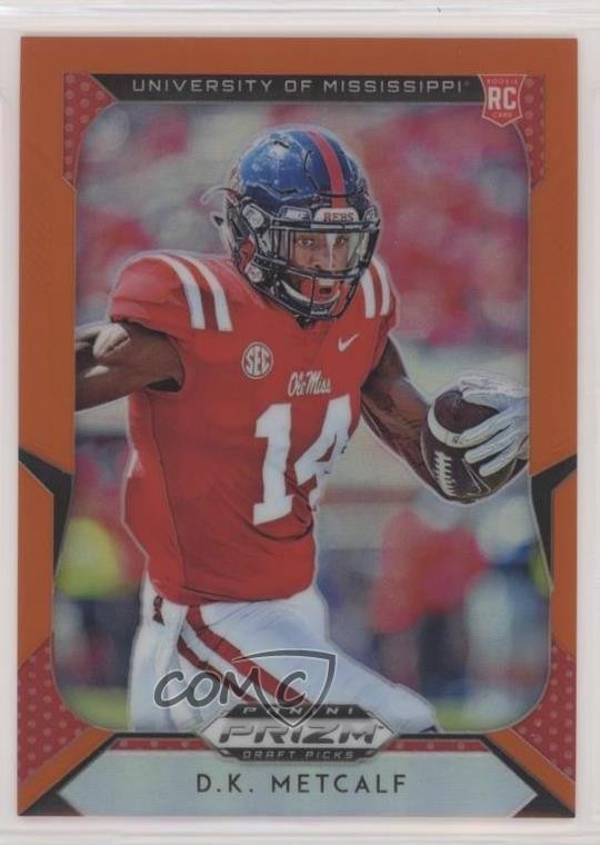 2019 Panini Prizm Draft Draft Picks Orange Prizm DK Metcalf #133 Rookie RC eq1
