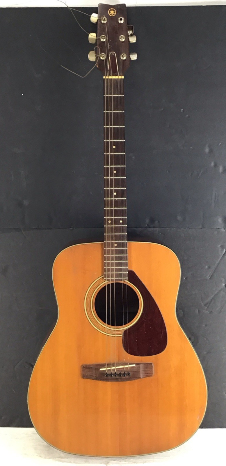 Vintage Yamaha FG-160 Black Label Series Acoustic Guitar Missing String
