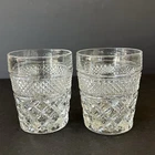 VTG Anchor Hocking Wexford 12oz Diamond Old Fashioned Whiskey Glasses Set Of 2