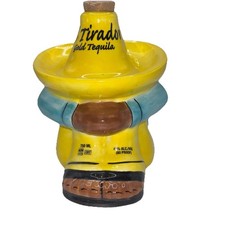 El Tirador Gold Tequila Empty Sombrero Sleeping Siesta Man Decanter Mexico
